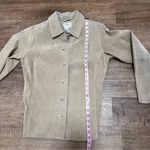 VINTAGE Tribeca Genuine Suede Unlined Boho Western Jacket size 12 runs small - Picture 9 of 10